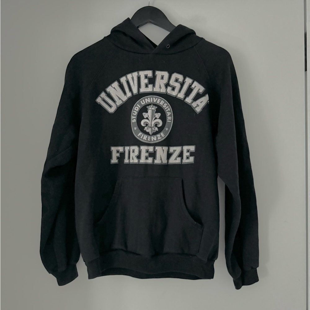Vintage Universita Firenze Hoodie Sweatshirt Florence 1990s Italian
